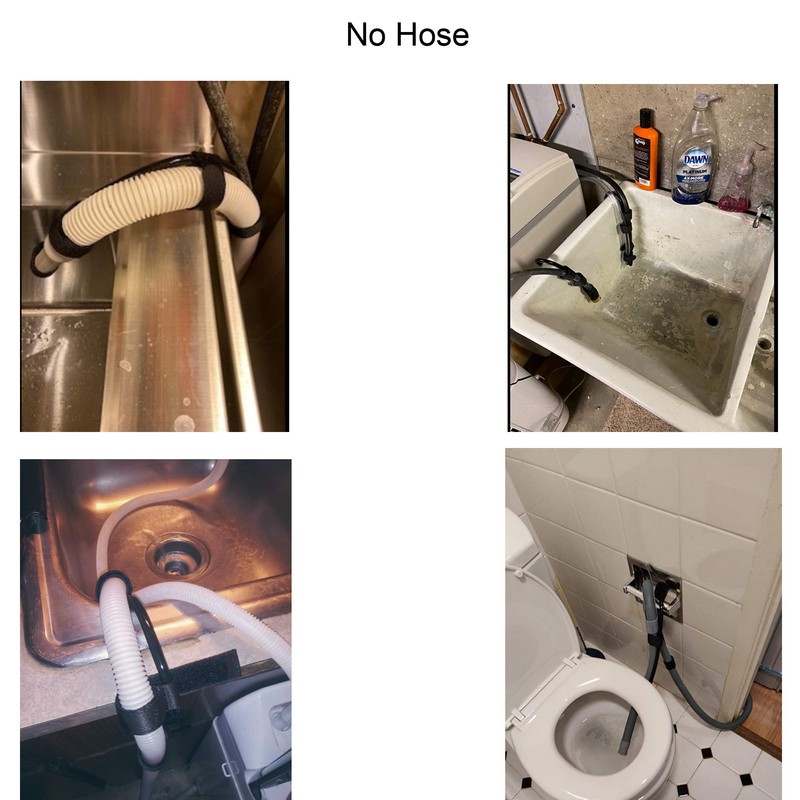 YYST Flexible Laundry Tub Washing Machine Discharge Hose Clip Hose