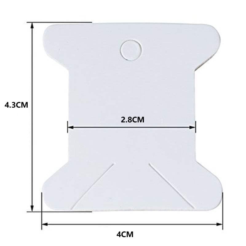 400 Pcs Embroidery Floss Bobbins,Cardboard Embroidery bobbins (White)