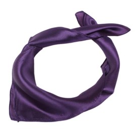MEISHINE 52 x 52 cm Women's Elegant Silk Neckerchief Silk Scarf Made of 100% Pure Silk (Dark Purple)