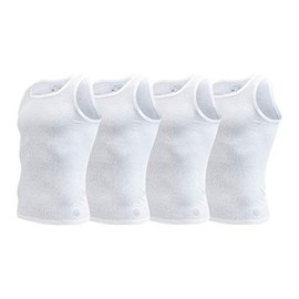 Aeropostale Mens 4 Pack Contour Fit Mens A-Shirt Tank top (Medium, White)