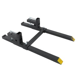 ALL-CARB 2000lbs 43 Heavy Duty Clamp on Pallet Forks, Tractor Bucket Loader Skid Steer, Tractor Attachments, Loader Bucket
