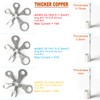 RockDIG 260PCS AWG 22-16 16-14 12-10 Copper Ring Fork Terminals