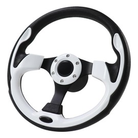 QYMOPAY 12.5 Inch Boat Steering Wheel with 3/4“ Axle Marine Steering Wheel Adapter, Anti-Slip Steering Wheel for Boats, Yachts, Pontoon Boats