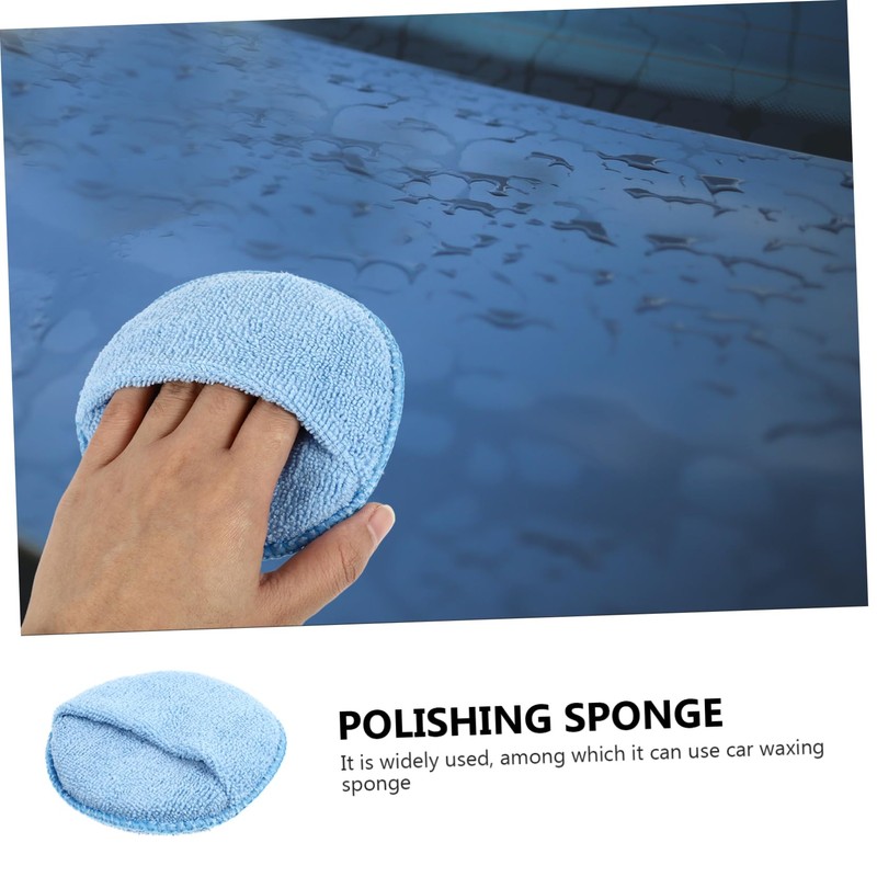CHILDWEET 5Pcs Microfiber Buffing Pads Versatile Polishing Sponges for Car