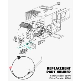 ULXIOM 35100 RV Furnaces Igniter Electrode Kit for Hydro Flame New Series Furnaces, for Atwood AFS AFM AFL DFS DFM DFL