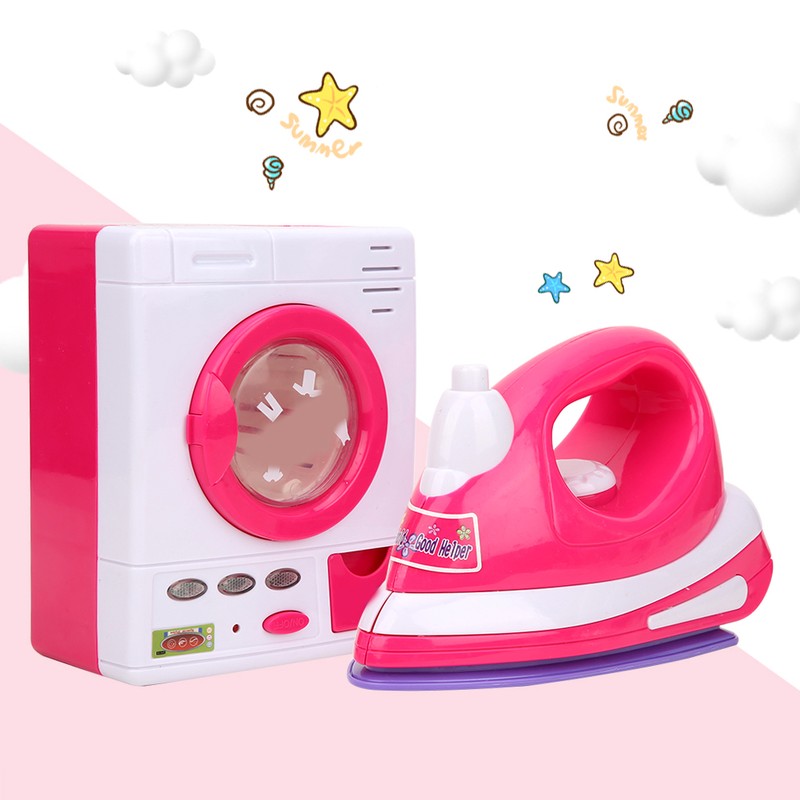 Simulation Electric Iron Washing Machine Household Appliance Educational Toys Play