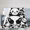 Cute Animal Panda Blanket Soft Comfy Flannel Throw Blankets Lightweight