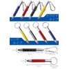 Compact Multi-Function Pen Palm-Size Carabiner Ring Keychain Ballpoint Stylus Touch