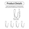 50 Pcs Heavy Duty Drapery Pin Hooks - Metal Curtain