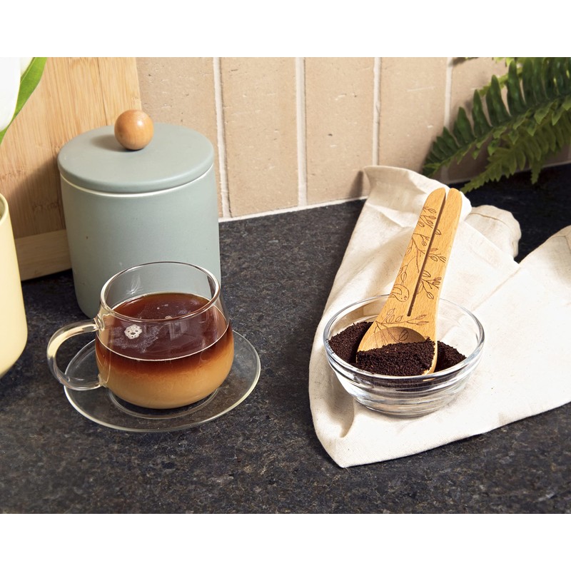 Talisman Designs Get Real Solid Beechwood Coffee Scoop/Clip, Nature Design,