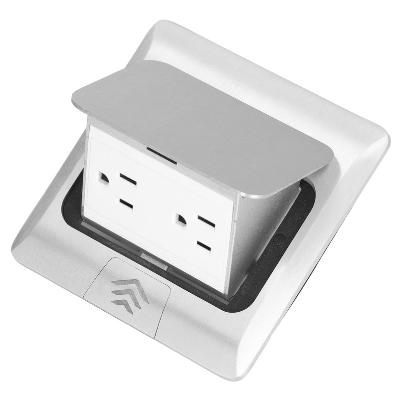 Concealed Recessed Socket Aluminum Alloy PC Desktop Outlet for Residences