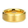 TRUMIUM 8mm 18k Gold Tungsten Rings for Men Women Wedding