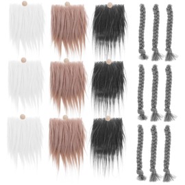 KOMBIUDA 1 Set DIY Gnome Beard Making Materials Gnome Doll Supplies for Crafting Decor for Christmas Parties Home Decoration