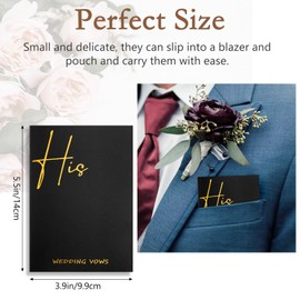 vow books his and hers - vow books for you wedding and aniversaries, perfect his and her vows book 5.5 x 3.9 inch, beautiful wedding vow books with Embossed gold foil, 20 blank pages (Black & White)