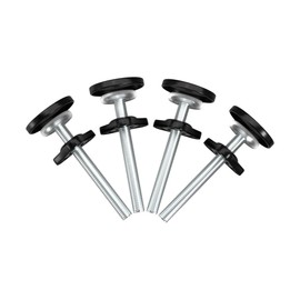 BalanceFrom Baby Gate Threaded Spindle Rod, 4 Pack M8 (8mm) Replacement Bolt Part for Baby & Pet Pressure Mounted Safety Door, Extra Long Wall Mounting Accessories Screws Rods for Stair Gates, Black