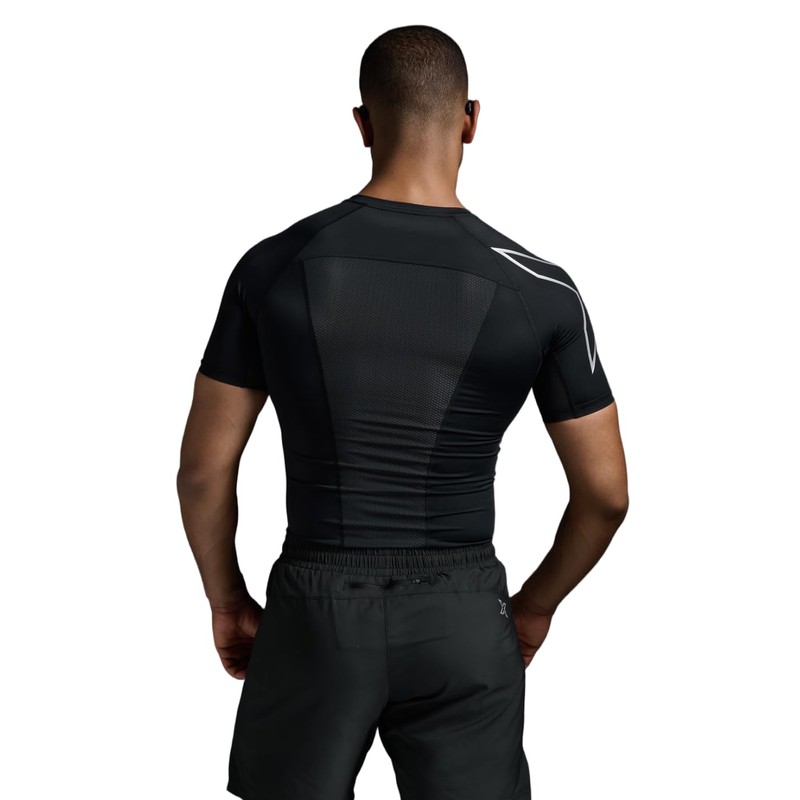 2XU Mens Core Compression Short Sleeve X-Large Black/Silver