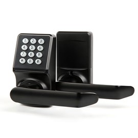 BAOLONG Keyless Entry Door Lock, Electronic Keypad Lock with Handle, Digital Lock with Keypads, IC Card and Key, Easy Installation for Home, Hotel, Satin Nickel
