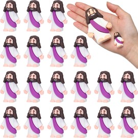 Barydat 3.2 Inch Large Jesus Figures Bulk Jesus Figurine Toys for Hide and Seek Classic Christ Savior Doll Religious Party Favors for Easter Egg Stuffers Sunday School Baptism Gifts(20 Pcs)