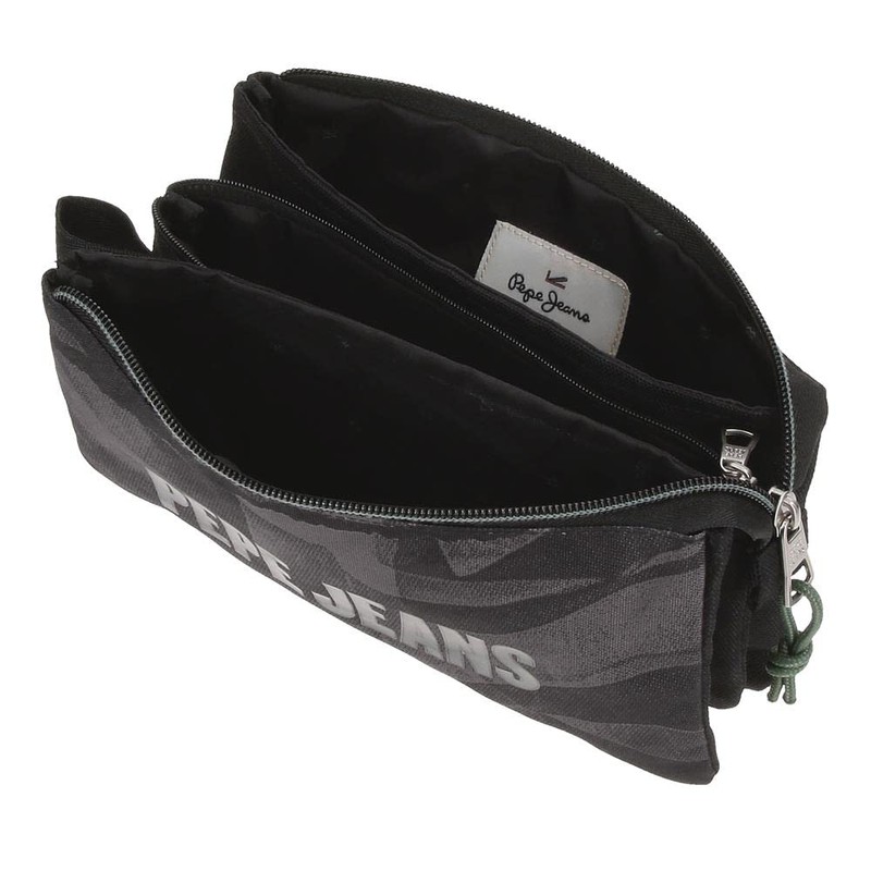 Pepe Jeans Davis Ferdermappchen, Black, Triple case