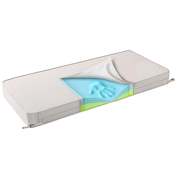 SUNROX Gel Memory Foam Bench Cushion with Ties, Ultra Durable
