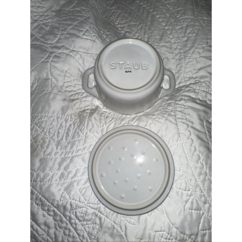 Staub New STAUB Mini La Cocotte White Ceramic Casserole Dish