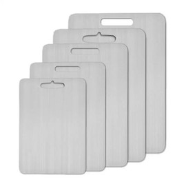 Titanium Cutting Boards for Kitchen Stainless Board 304 Steel Thickened Double Sided Food
