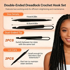 4 Pcs Interlocking Tool for locs and microlocs retighten Tool Set