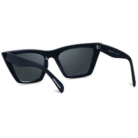 ANDWOOD Cat Eye Sunglasses for Women Cateye Frames Fashion Vintage Square Classic Retro Sun Glasses Brown Coffee Shades