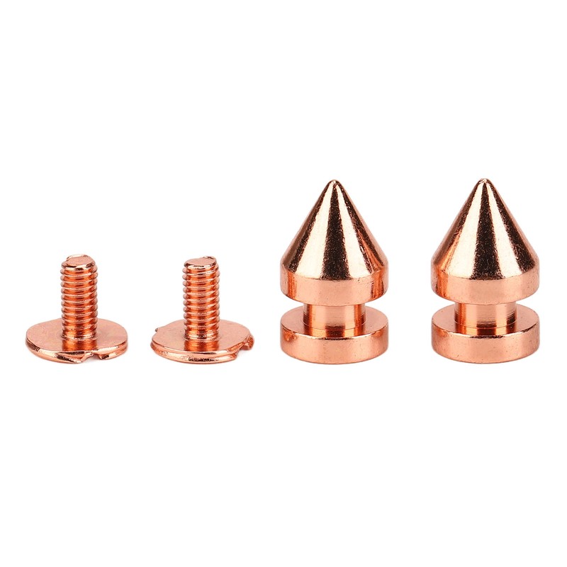 100 Sets Spiked Cone Spike Stud Rose Gold High Hardness