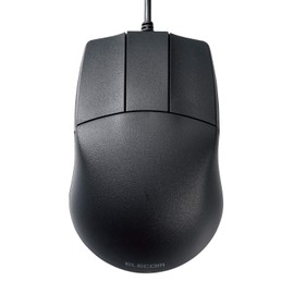 Elecom M-CAD01UBBK Wired Mouse, Medium, 3 Buttons, For CAD, Wheelless, Symmetrical, 600/1200 Count, 2 Levels Adjustment, Black