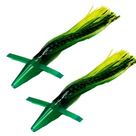 Lobo Lures 9" Soft Head Teaser Bait Bird Trolling Lure Double Skirted (5 Pack)