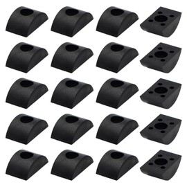20 Pieces Plastic Half Moon Washer M10 Half Moon Nut Washer Half Moon Nuts Spacer 10mm Hole Dia Half Moon Nuts Washer Spacer for Furniture Connector, Black