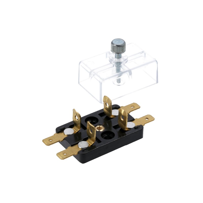 Fuse Box 2-Pin with Lid, External Plug Connections