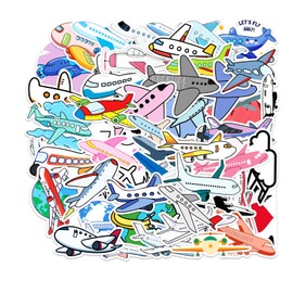 50 Pcs Kawaii Paper Plane Vinyl Stickers,Airplane Graffiti Stickers,Vinyl Waterproof Sticker for Kids Teens Girls,for Phone Laptop Bottles Skateboard Computer Phone Luggage Guitar Gifts Sticker