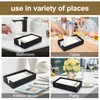 Guest Paper Towels Holder for Bathroom Napkin Tray Black Wooden