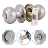 Gobrico Brushed Nickel Round Door Knobs for Bedroom Bathroom,Stainless Steel
