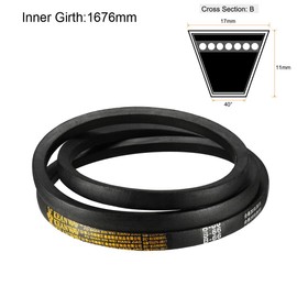 sourcing map B-66 V-Belts 66" Inner Length, B-Section Rubber Drive Belt