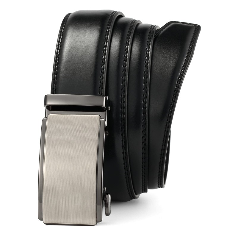 guvoosm Men's Leather Automatic Belt Business Suit 3.5 cm Width,