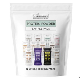 Just Ingredients Protein Powder Sample Pack – 12 Flavors | Clean, Grass-Fed Protein with Whole Food Ingredients | Try All Natural Flavors