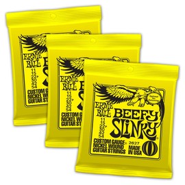 Ernie Ball Beefy Slinky Nickel Wound Sets, .011 - .054, Bundle of 3 Sets