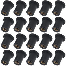Rubber Nuts, M5 Rubber Well Nuts, Assortment, Pack of 20 Rubber Well Nuts, Brass Nuts, Kayak Well Nuts, Rubber Nuts, Rubber Nut for Motorcycles Kayak Canoe