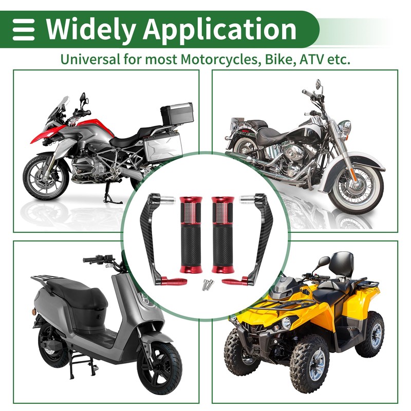 Partuto 7/8" 22mm 15/16" 24mm Motorcycle Hand Grips Cover Kit