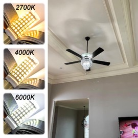 ALIDE E12 60W 4000k C7 Led Candelabra Light Bulbs Replacement, Small Base E12 6W LED Bulbs T6 Natural White 110V 120V for Ceiling Fan Chandelier Lighting,550lm,Non-dimmable 10Pack