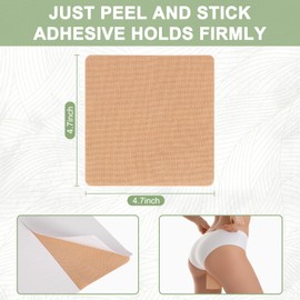 50 Pcs Thigh Lift Tape Waterproof Tummy Lifting Body Tape Elastic Anti Chafing Friction Adhesive Patches for Women Inner Thigh Sagging Loose Skin Flat Stomach Back Fat Belly