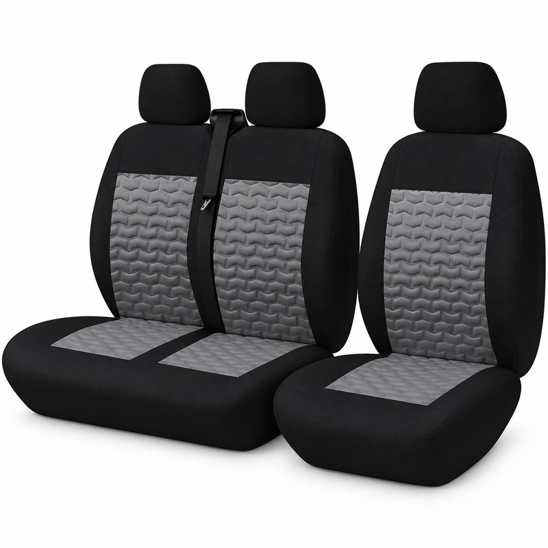 2+1 Universal Van Front Seat Covers for Single Driver &