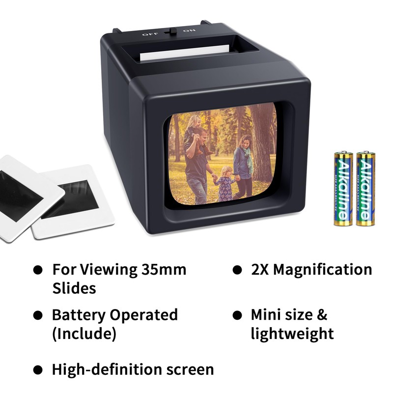 35mm Slide Viewer, 2X Magnification Slide Viewer for Viewing 35mm