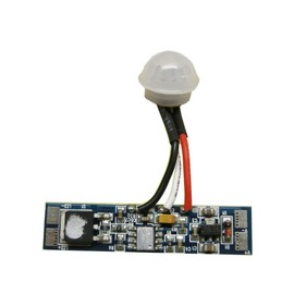 JANDEI - PIR Motion Sensor to PCB Switch for LED Strip and Electronics, Operation with 12V and 24V DC, 96W, Reduced Size for Mounting on Aluminium Profiles