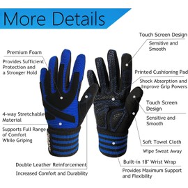 AXKAL Gym Gloves Full Finger Weight Lifting Workout with Wrist Wrap Support for Men & Women, Full Palm Protection, for Weightlifting, Training, Fitness, Hanging (L, Black)