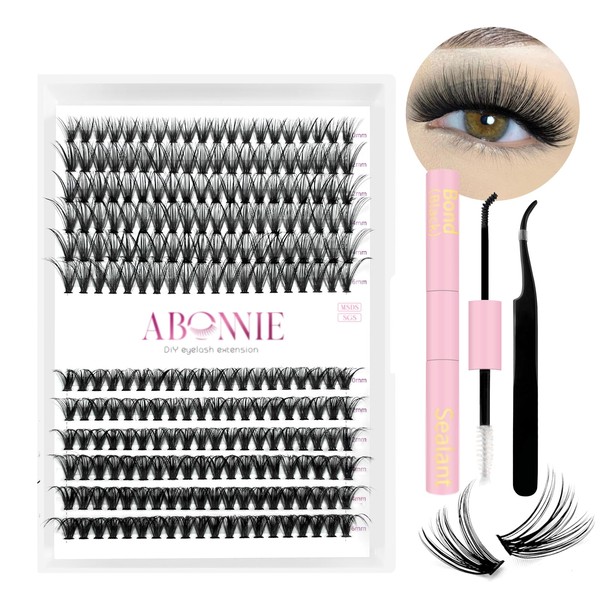 DIY Lash Extension Kit, Cluster lash Extensions Kit, 10-16mm Mix