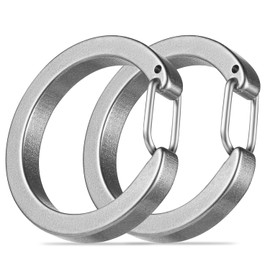 Titanium Round Carabiner Clip, Quick Release Key Clip, Round Carabiner Keychain for organizing Keys, Small Tools, and EDC Gear